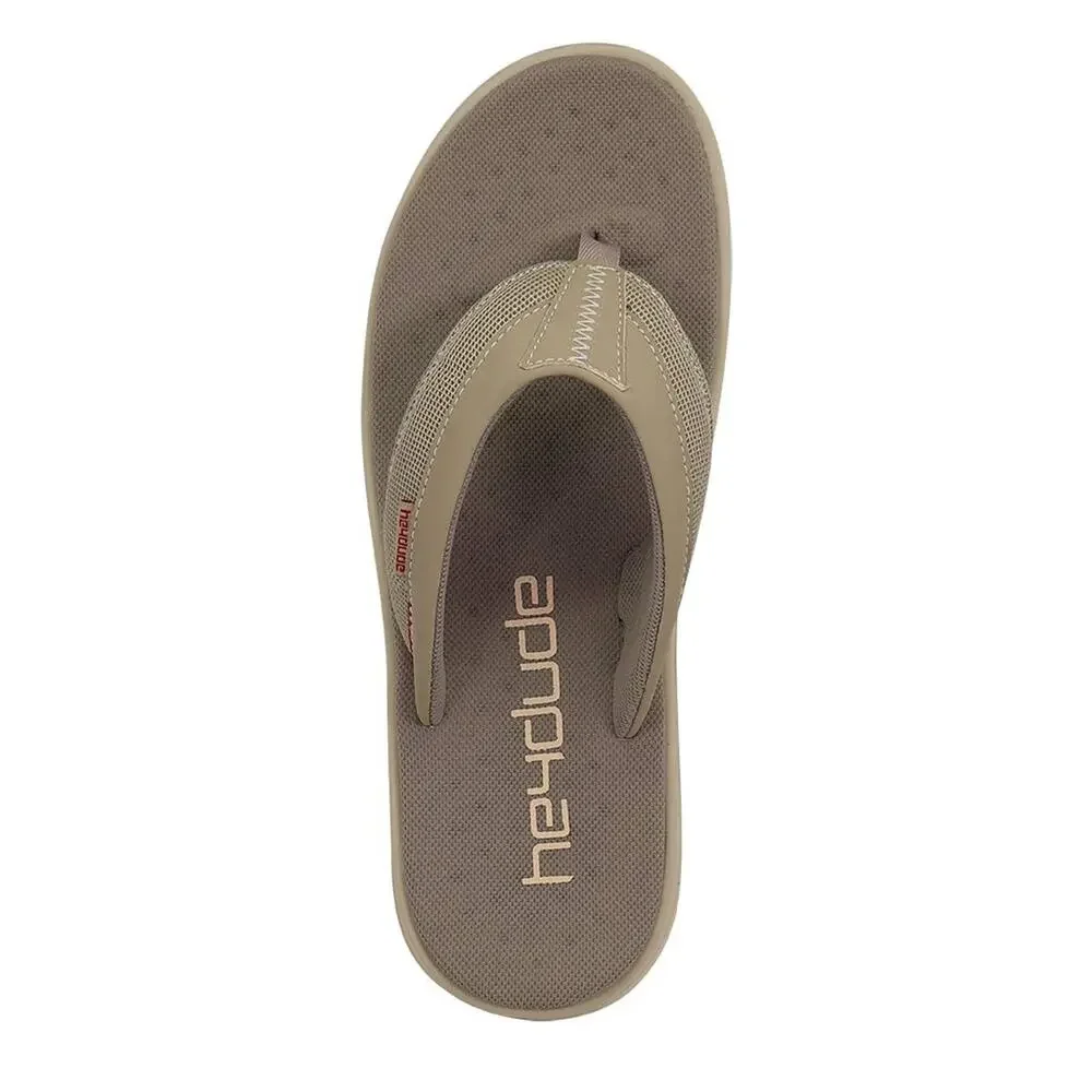 HEYDUDE MEN'S FLINN FREE BEIGE SIZE 9 | MEN’S FOOTWEAR | MEN’S SLIP ON SANDALS